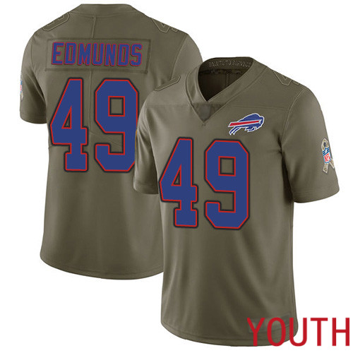 Youth Buffalo Bills #49 Tremaine Edmunds Limited Olive 2017 Salute to Service NFL Jersey